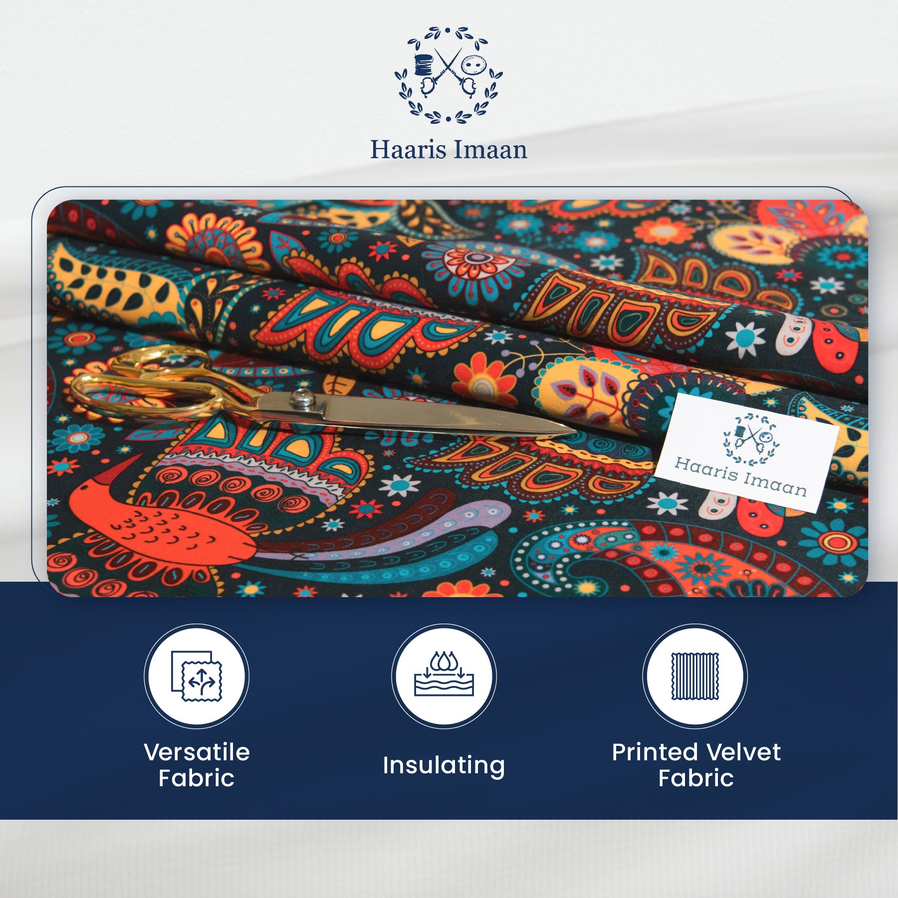 Printed Velvet Soft Upholstery Fabric - Chennai