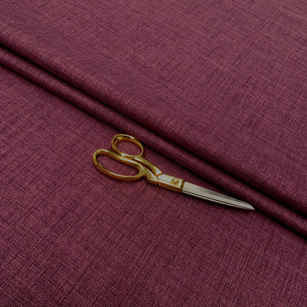 Purple Linen Look Upholstery Fabric