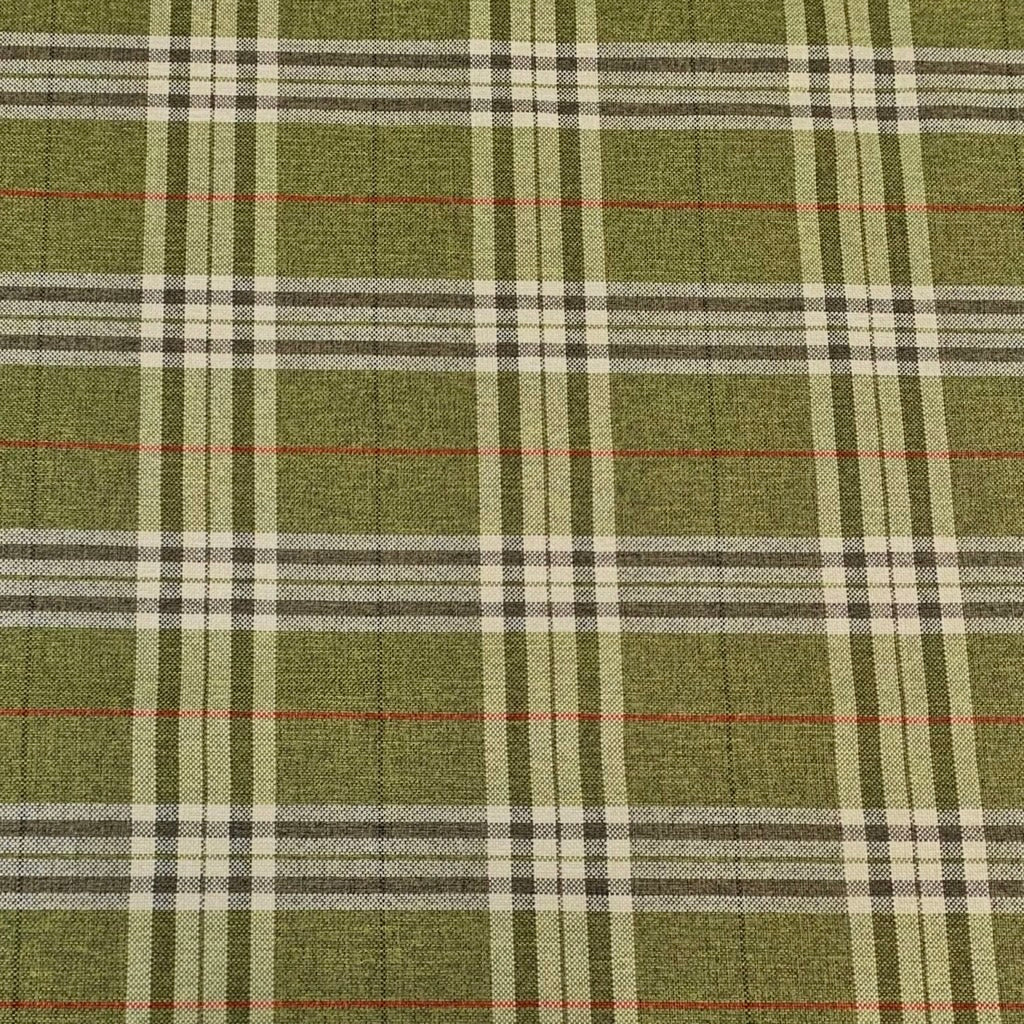 Green Checkered Upholstery Fabric