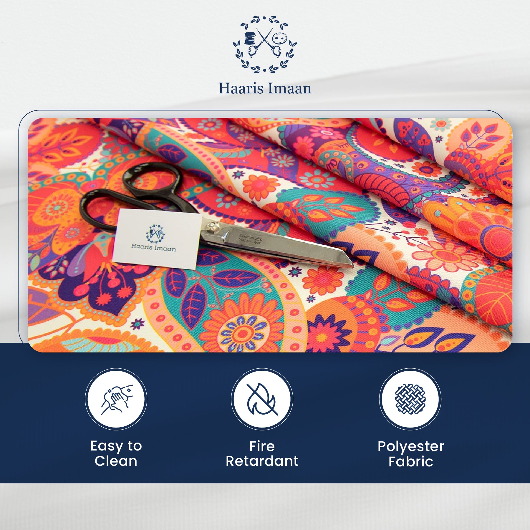 Digital Print Water Resistant Fabric - Madras