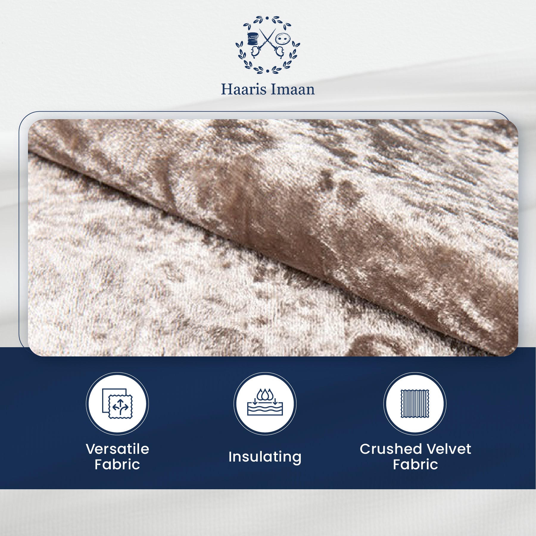 Soft Crushed Velvet Upholstery Fabric - Truffle