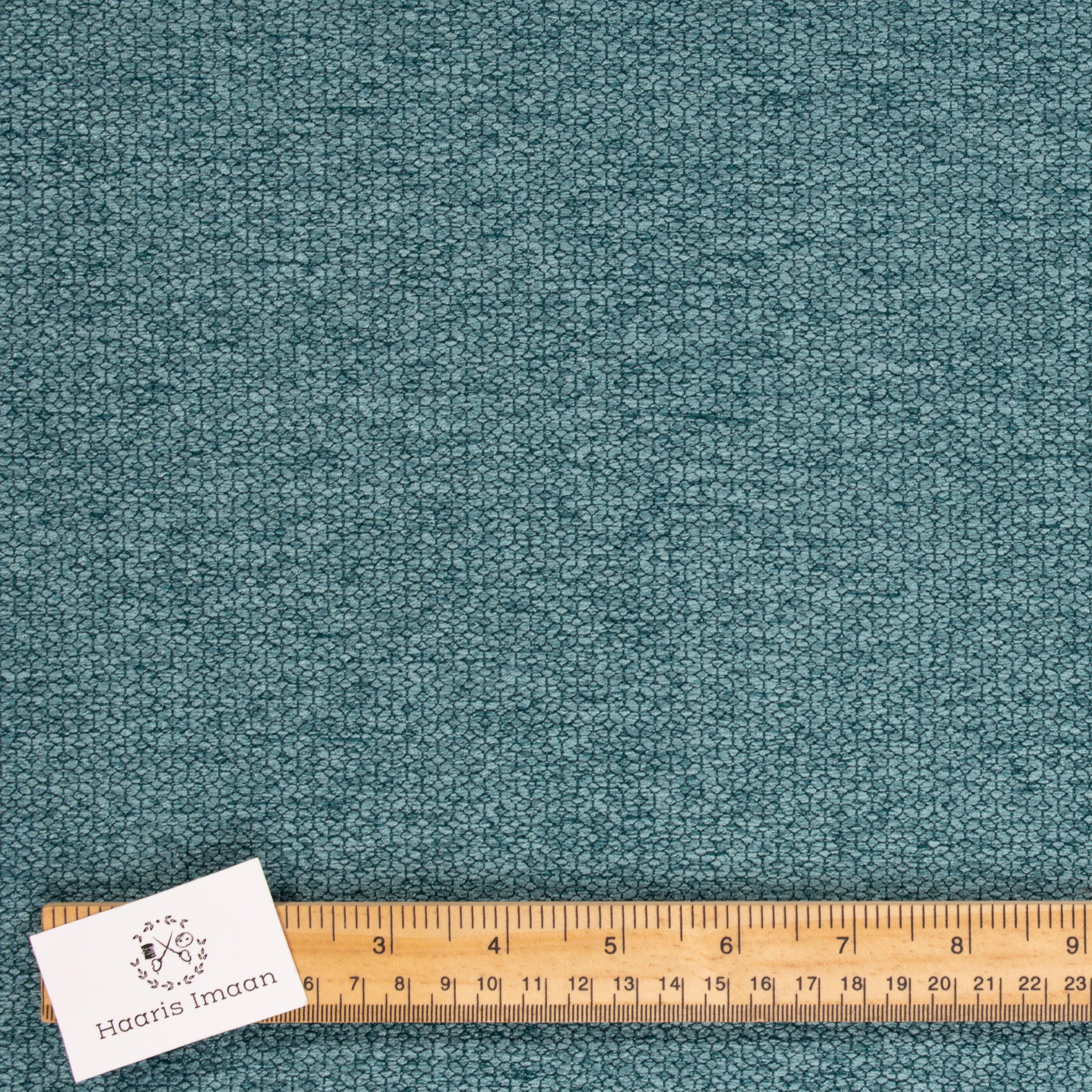 Konin Chenille, Upholstery Fabric by The Metre - Teal