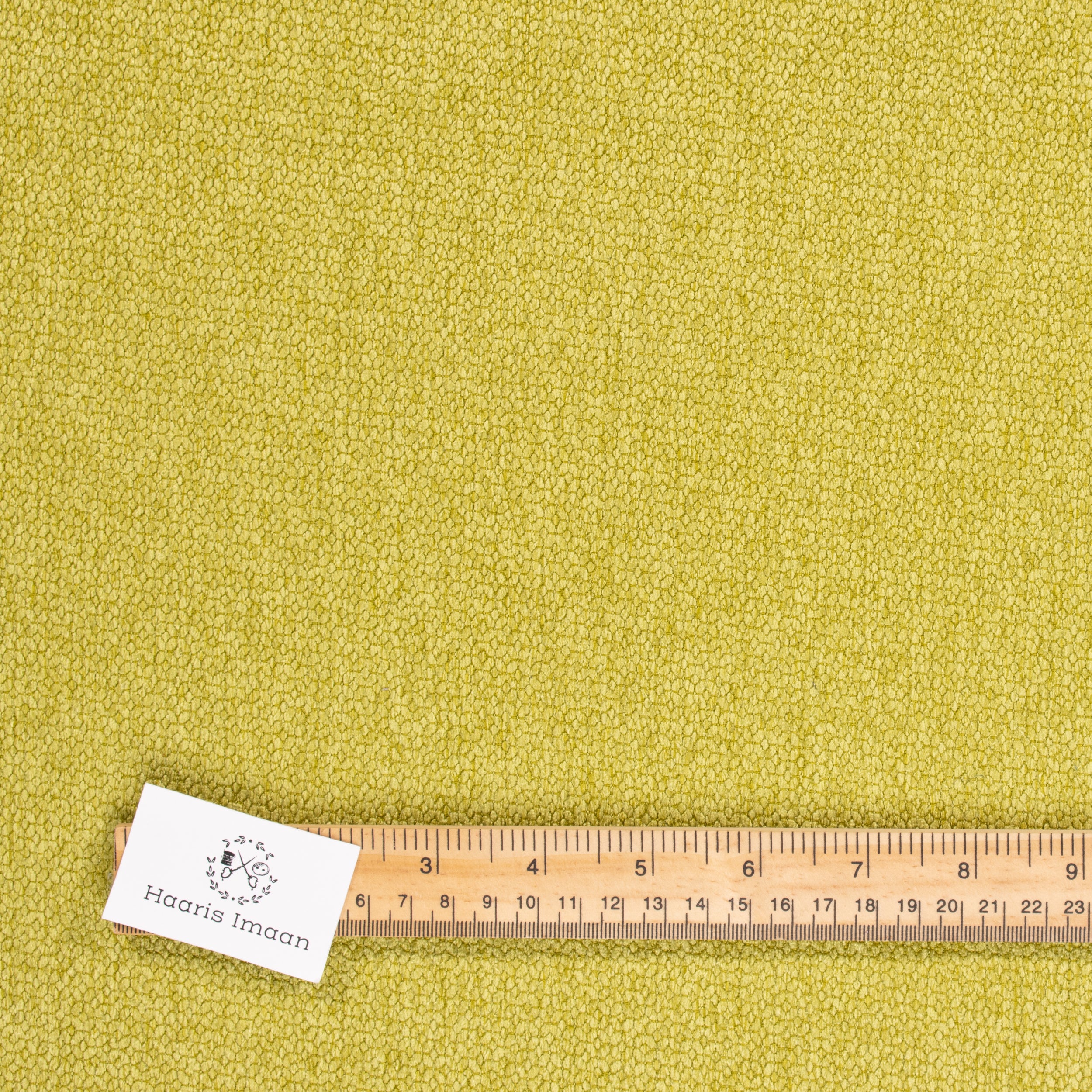 Konin Chenille, Upholstery Fabric by The Metre - Lime