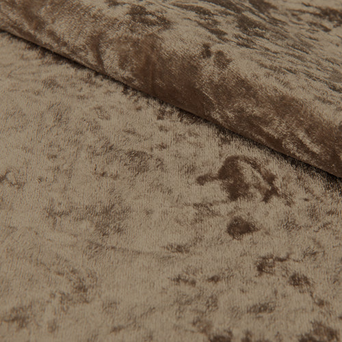 Soft Crushed Velvet Upholstery Fabric - Chocolate