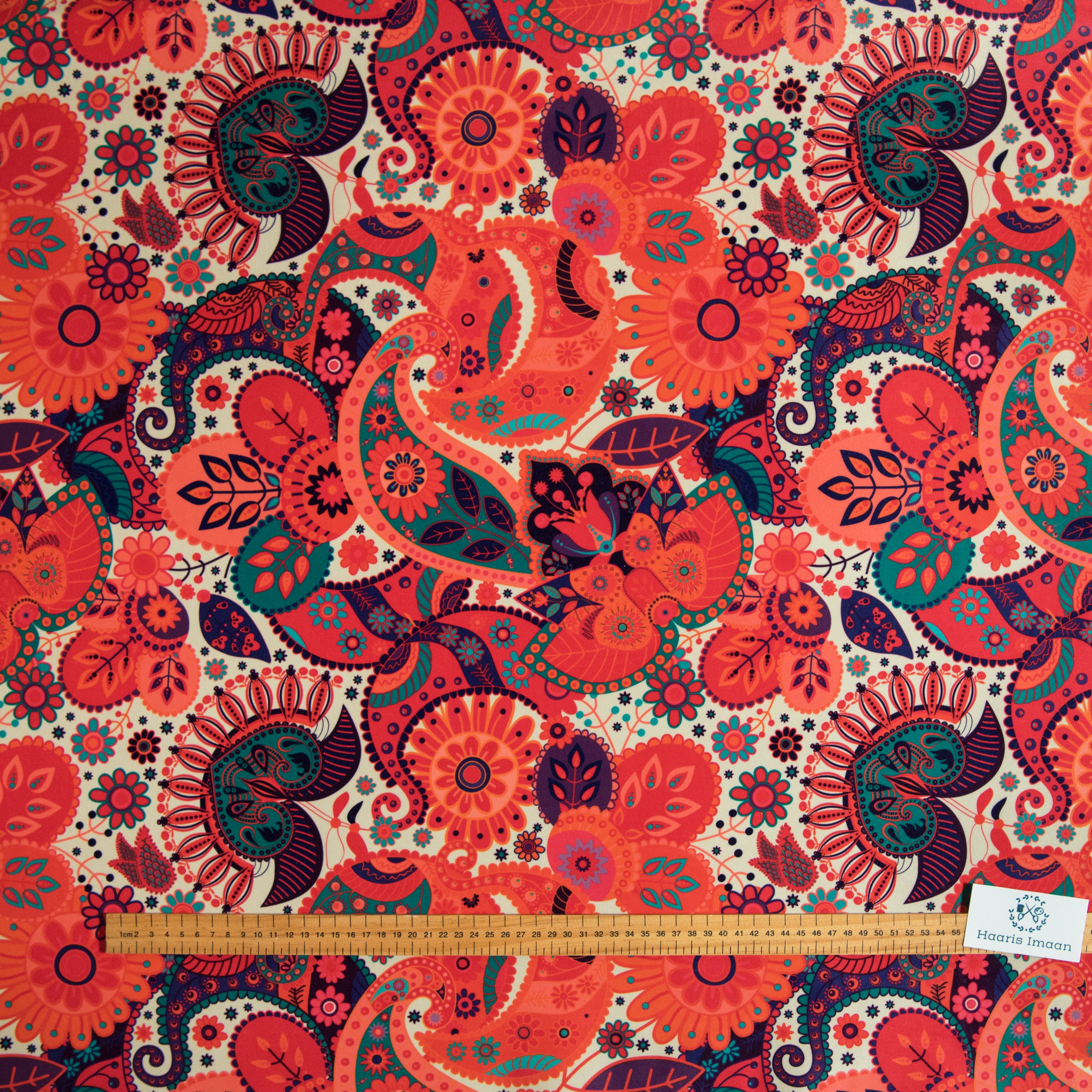 Printed Velvet Soft Upholstery Fabric -Madras