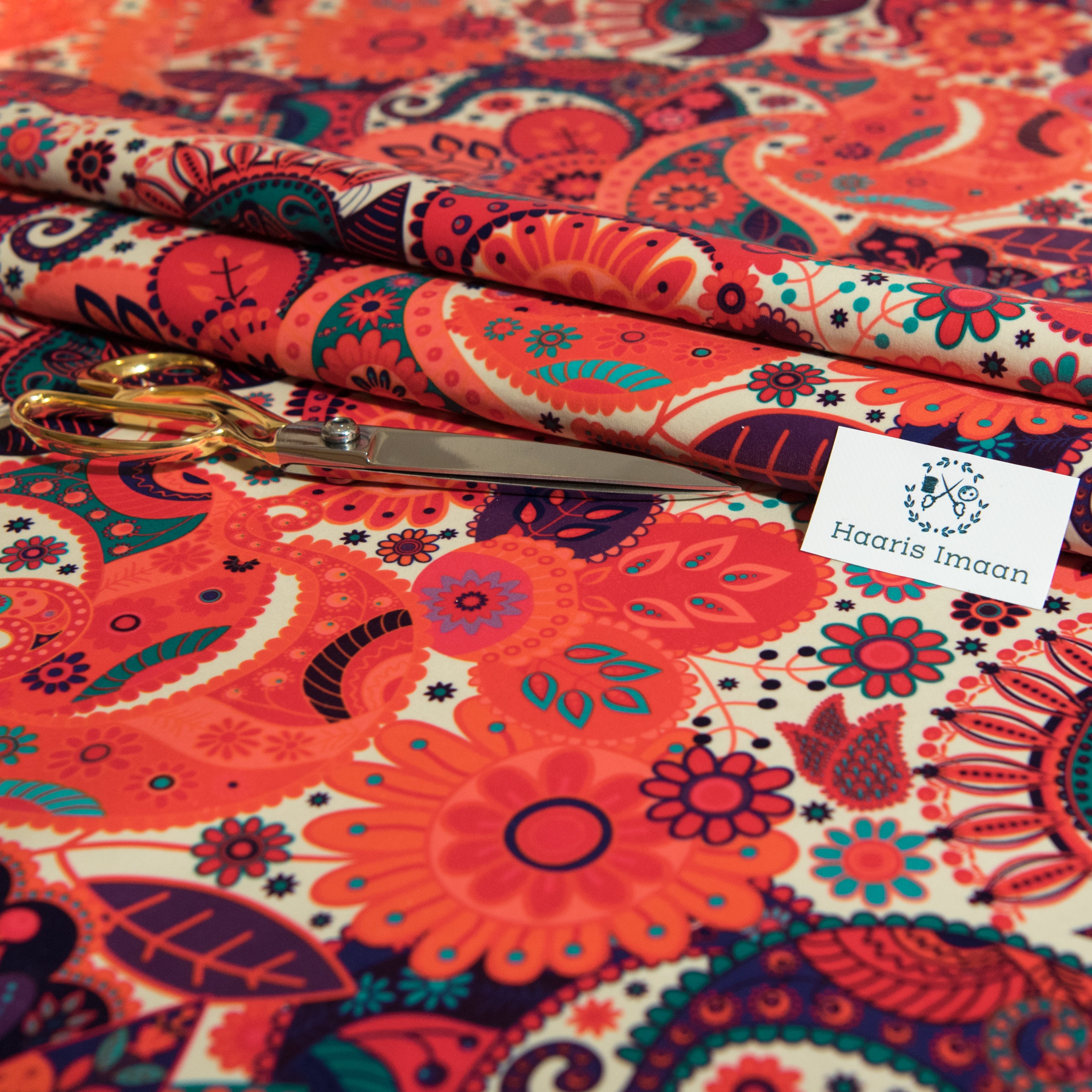 Printed Velvet Soft Upholstery Fabric -Madras