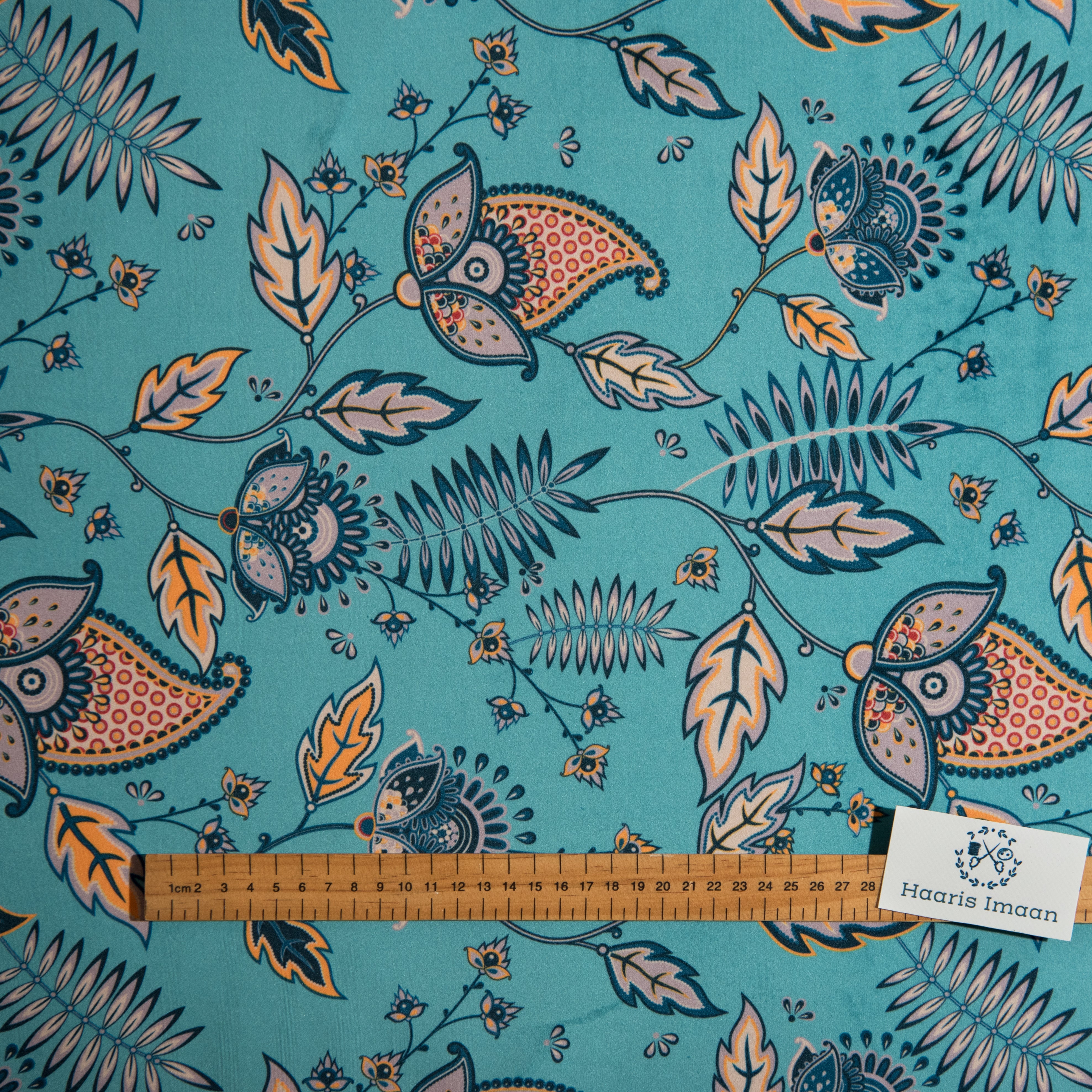 Printed Velvet Soft Upholstery Fabric -Mughal