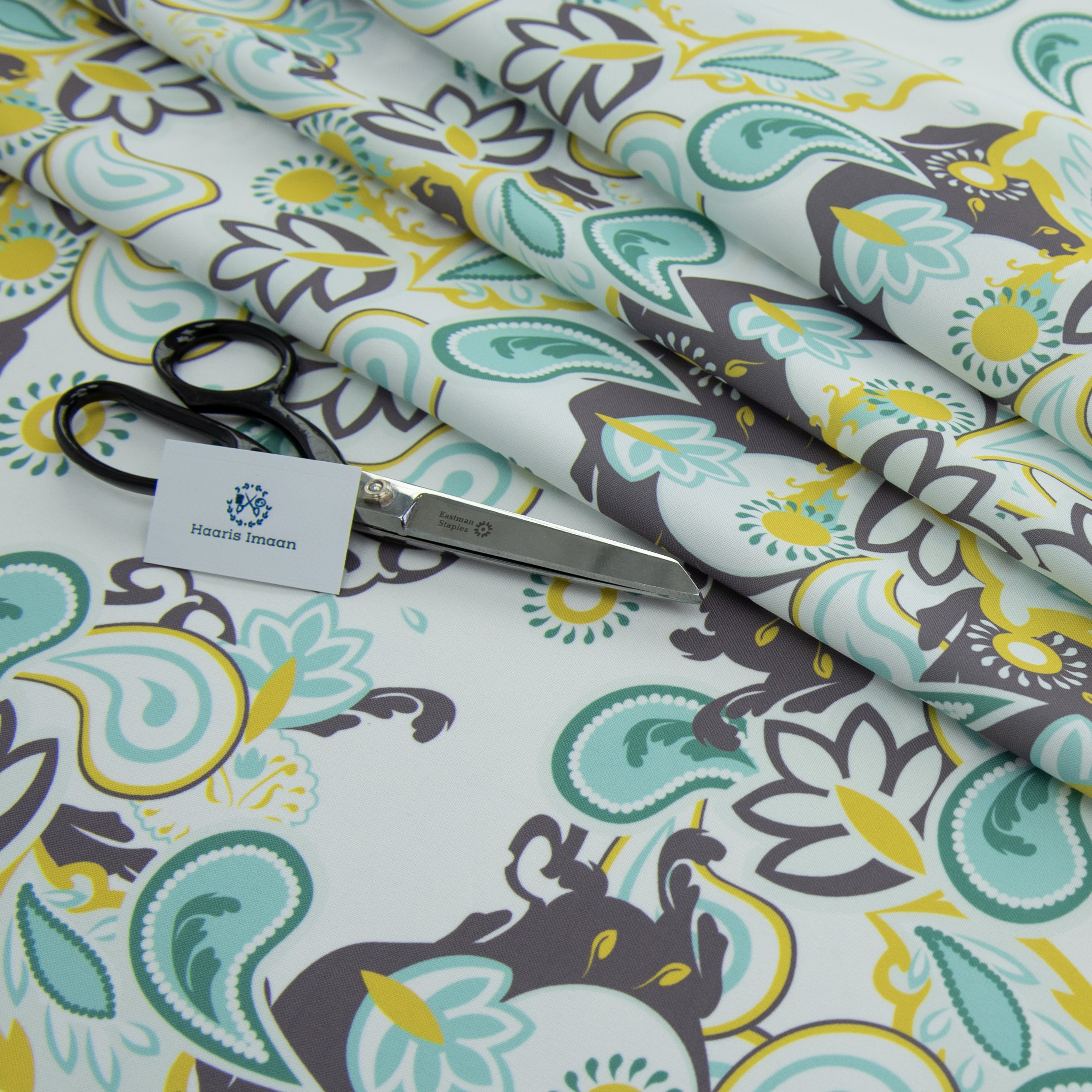Digital Print Water Resistant Fabric - Paisley