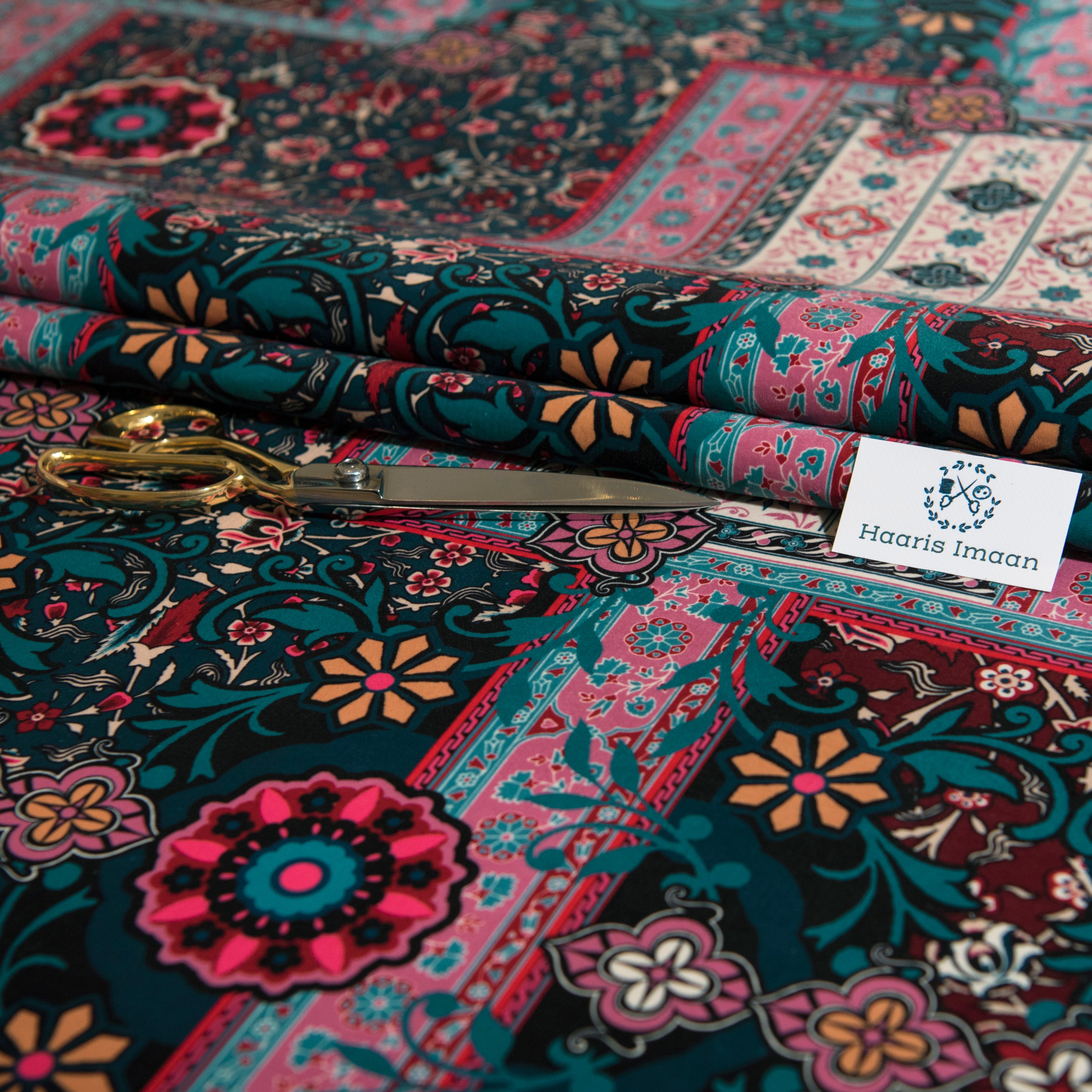 Printed Velvet Soft Upholstery Fabric -Persia