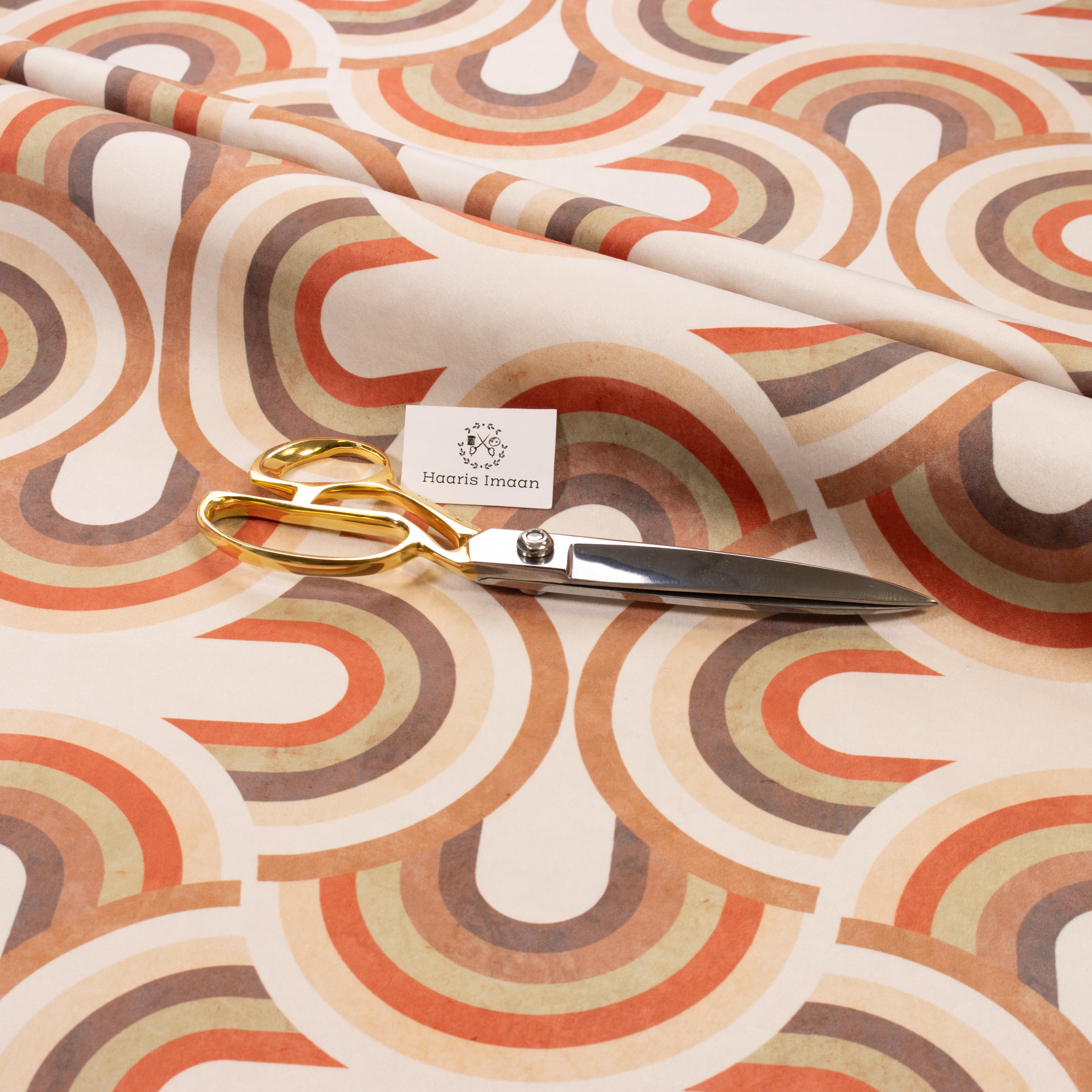 Printed Velvet Soft Upholstery Fabric - Rainbow