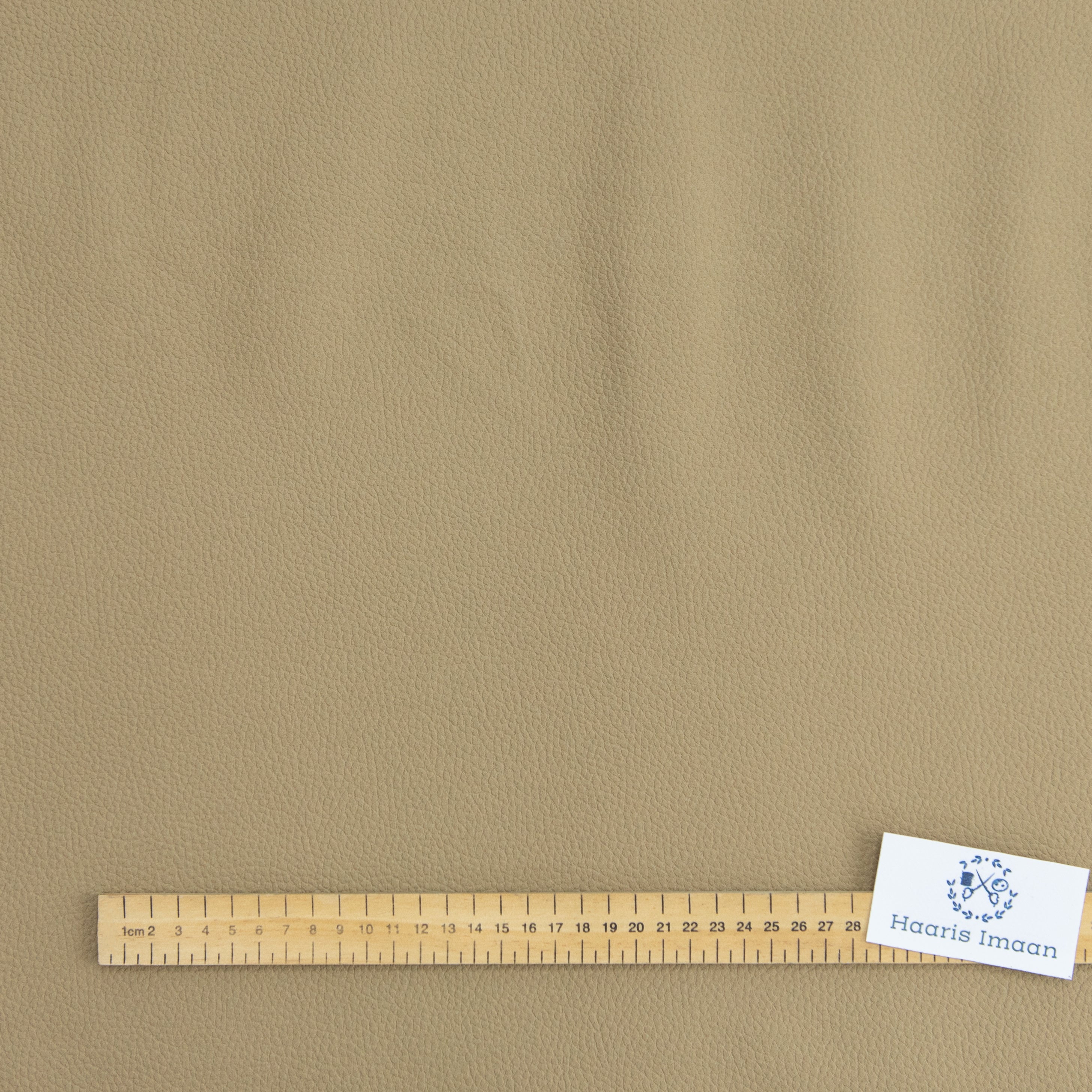 Matte Faux Leatherette, Grained Leathercloth - Beige