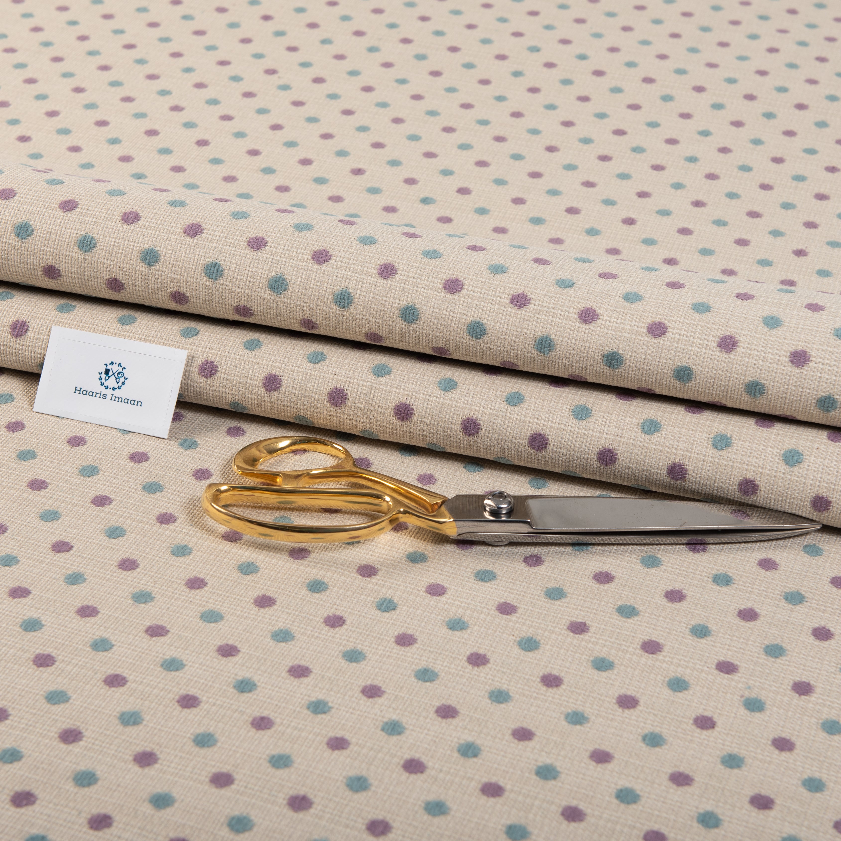 Polka Dot Chenille Upholstery Fabric by The Metre