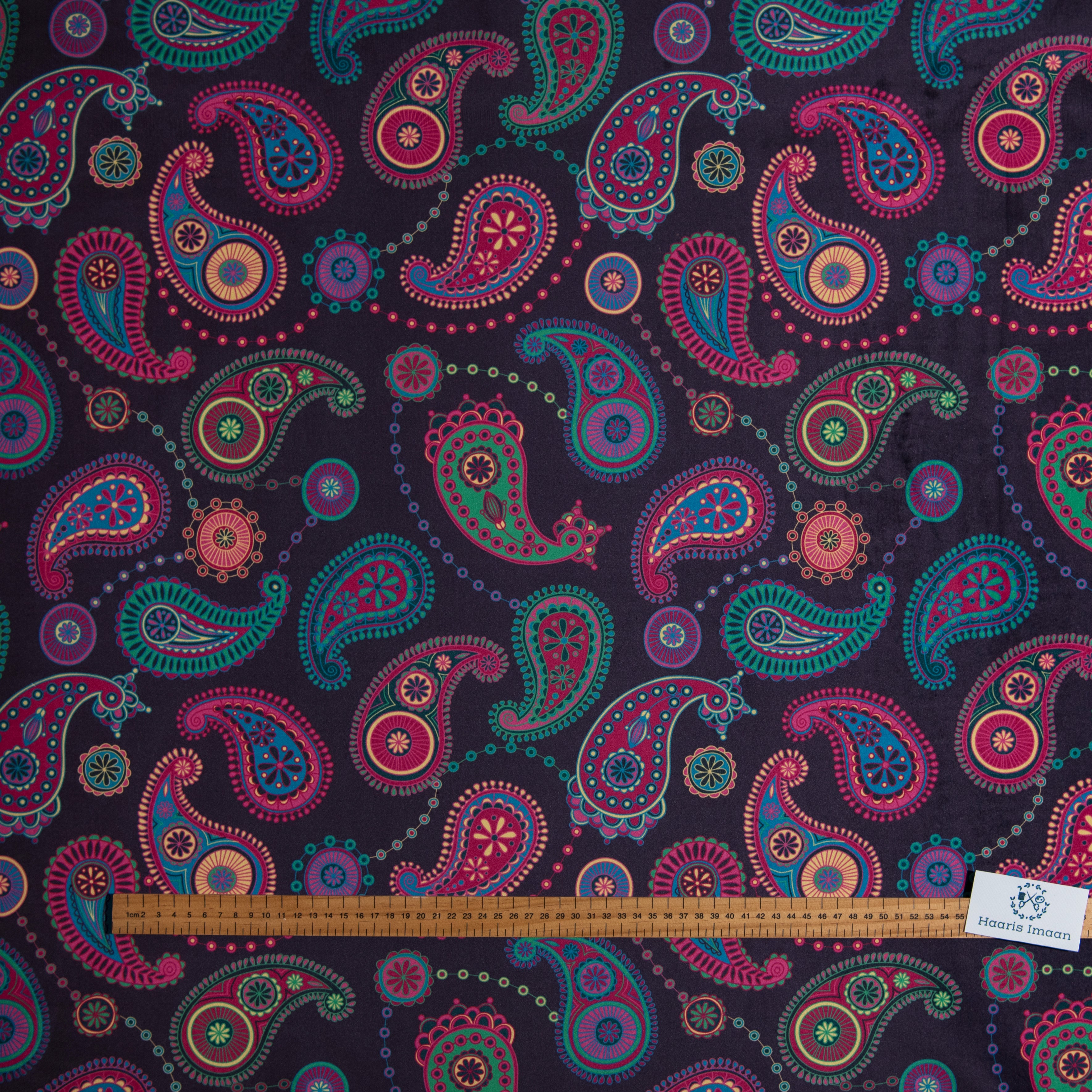 Printed Velvet Soft Upholstery Fabric -Sultan