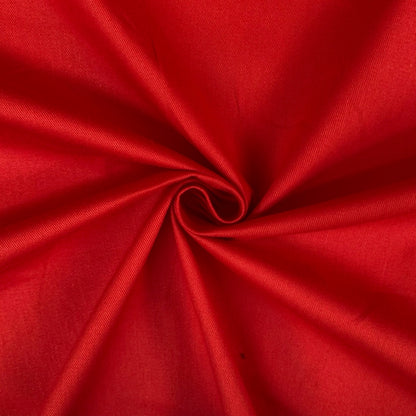 Plain Soft Red Twill Upholstery Fabric