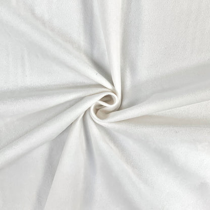 White Plush Velvet Upholstery Fabric
