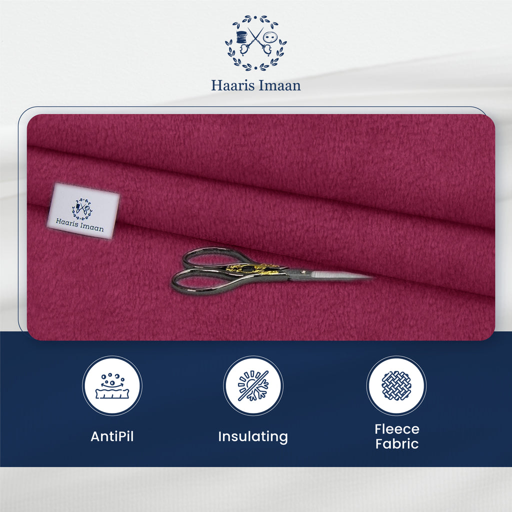 Blanket made from Cerise fleece fabric, showcasing its warmth and softness.