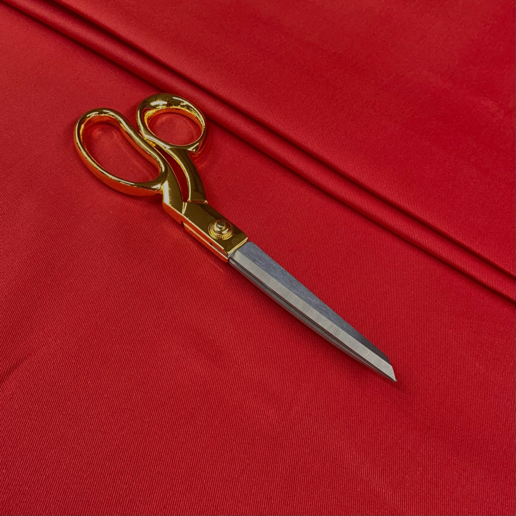 Plain Soft Red Twill Upholstery Fabric