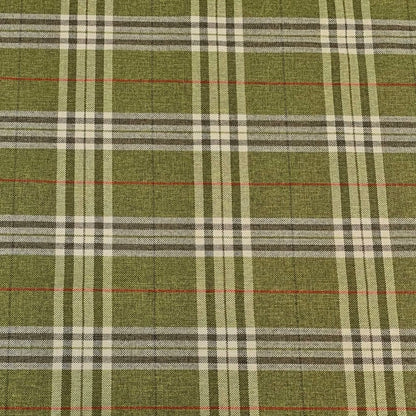 Green Checkered Upholstery Fabric