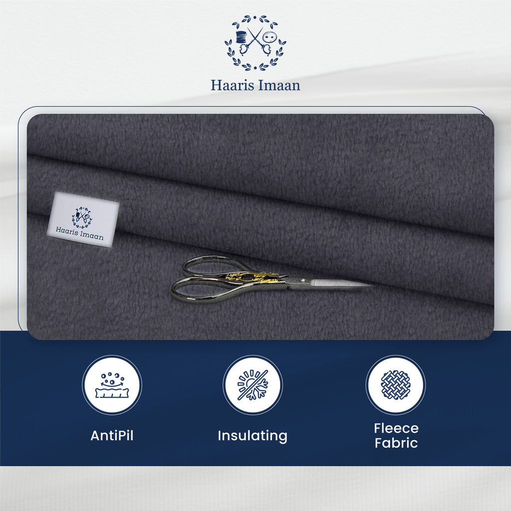 Blanket crafted from Grey Polar Fleece fabric, demonstrating warmth and comfort.