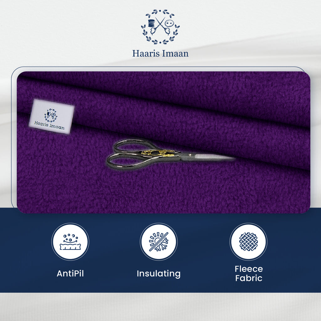 Blanket made from Purple Polar Fleece fabric, showing its warmth and comfort.