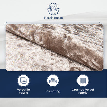 Soft Crushed Velvet Upholstery Fabric - Truffle
