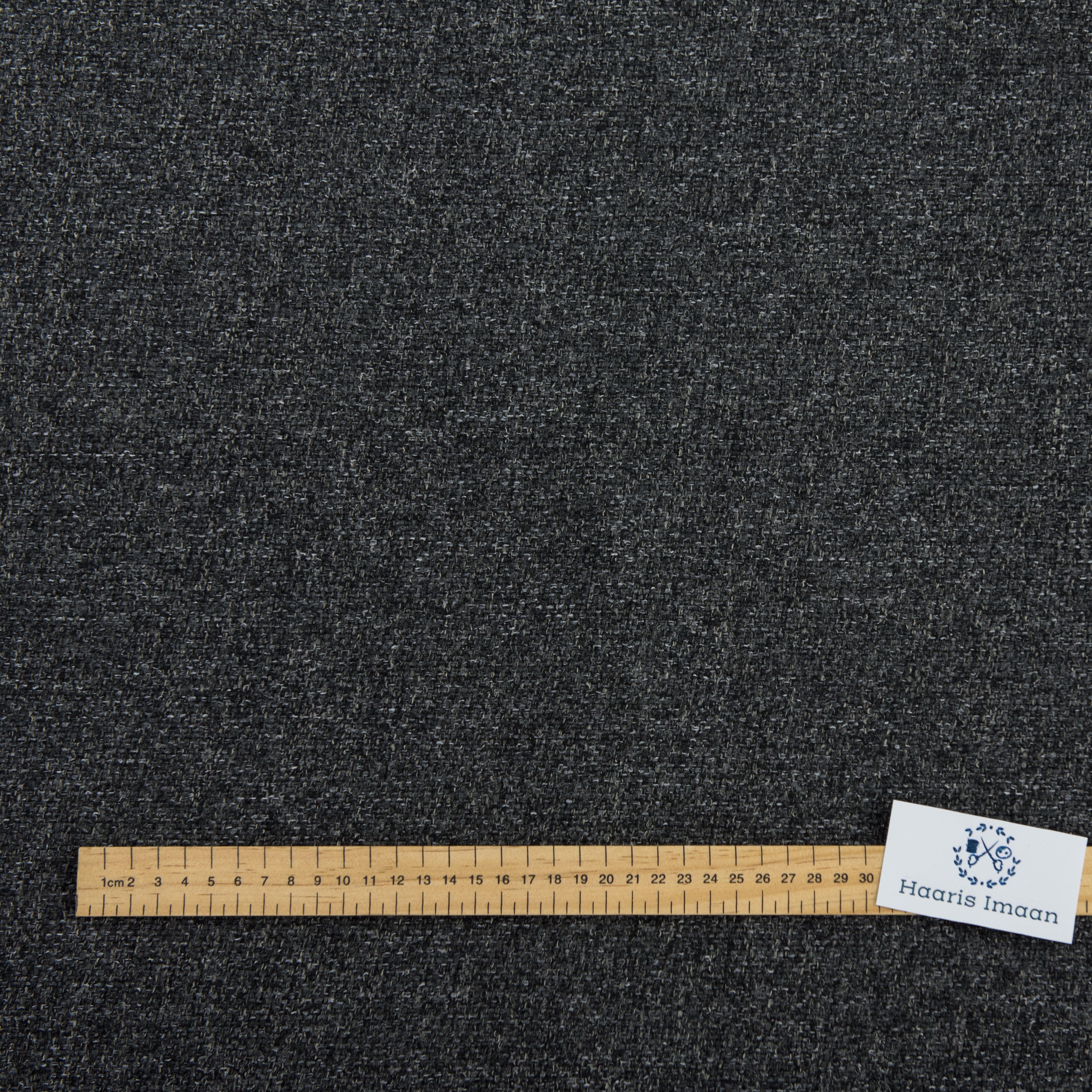 Campbell Woven Chenille, Upholstery Fabric by The Metre - Charcoal