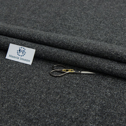 Campbell Woven Chenille, Upholstery Fabric by The Metre - Charcoal
