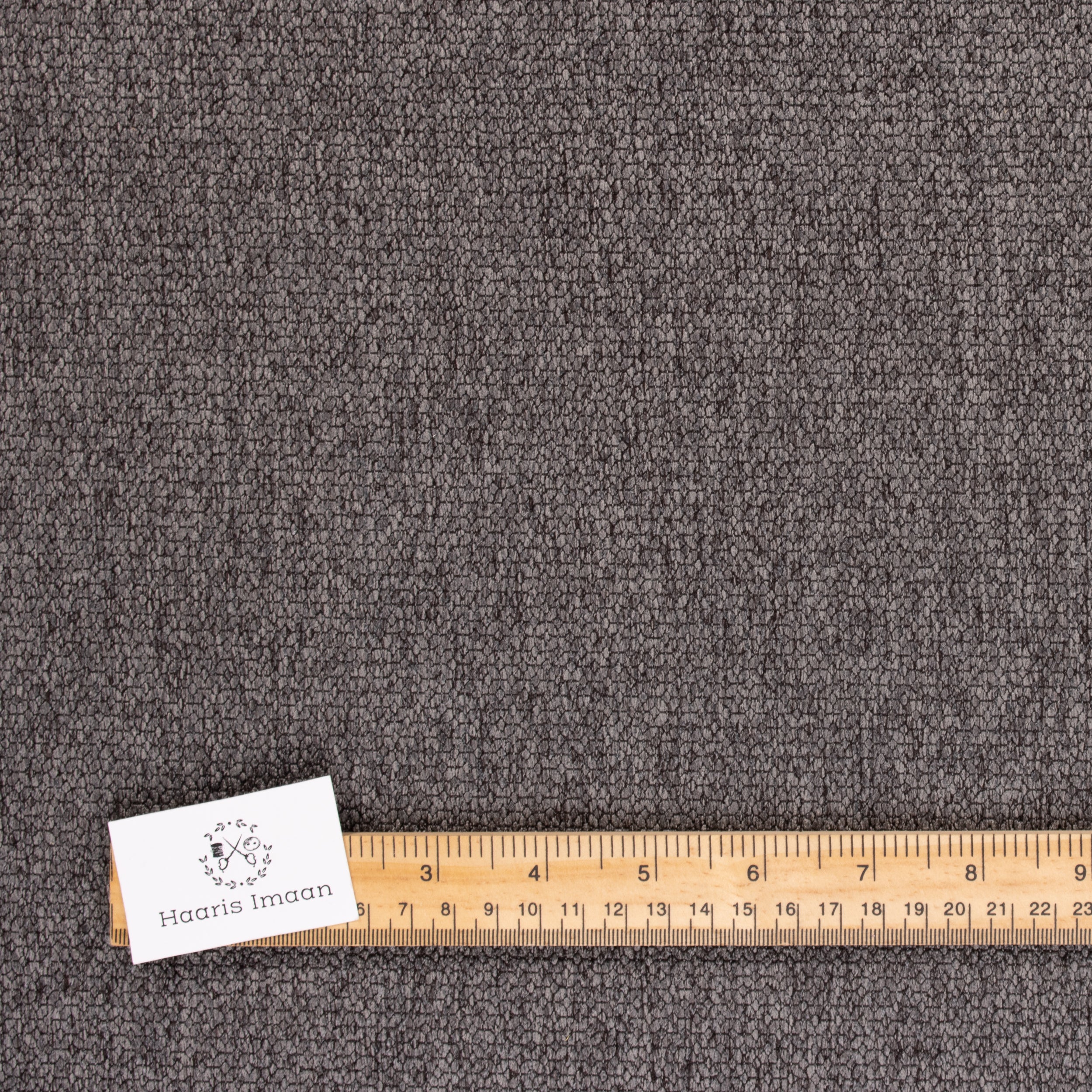 Konin Chenille, Upholstery Fabric by The Metre - Graphite
