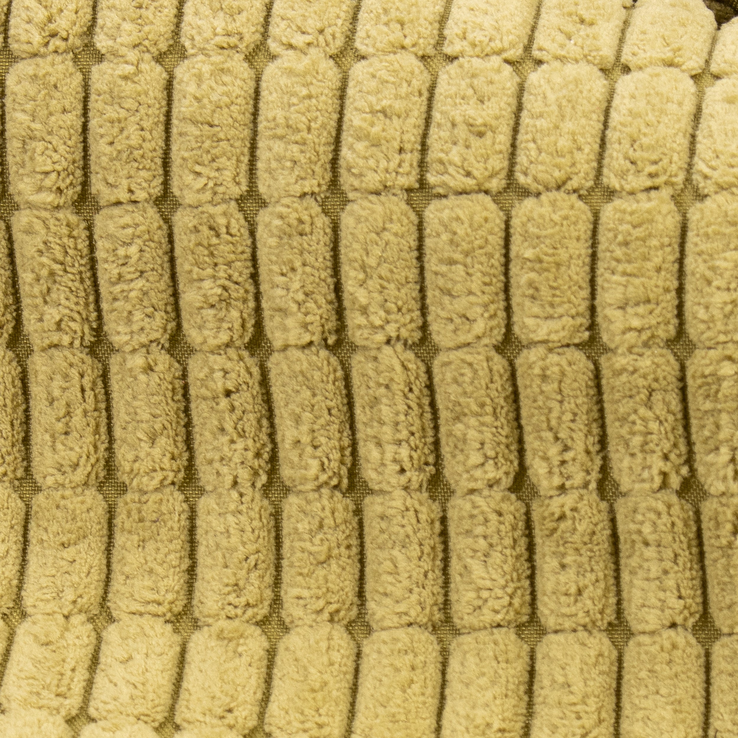 High Low Cord Soft Velvet Textured Material - Lime