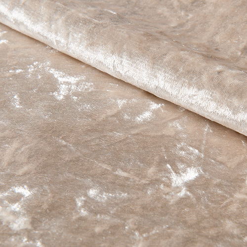 Soft Crushed Velvet Upholstery Fabric - Mink