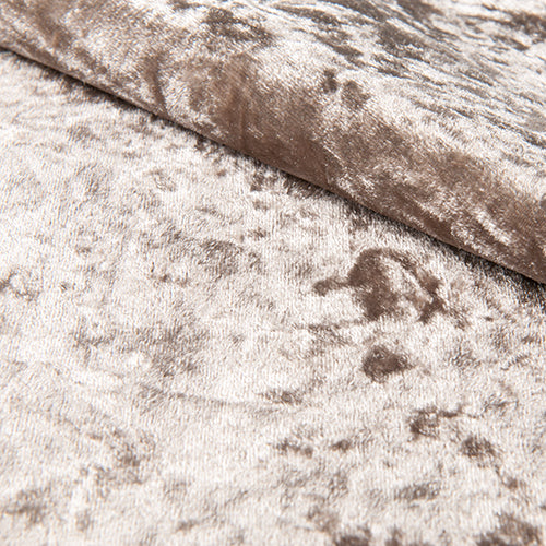 Soft Crushed Velvet Upholstery Fabric - Truffle