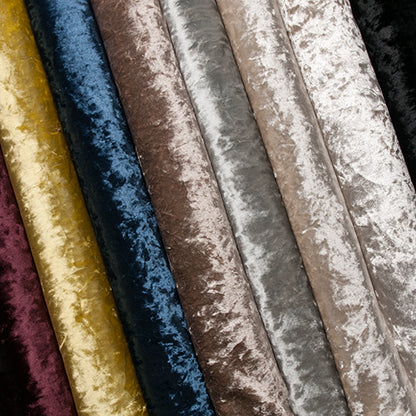 Soft Crushed Velvet Upholstery Fabric - Mink