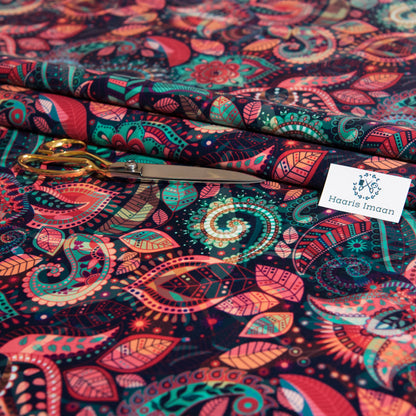 Printed Velvet Soft Upholstery Fabric - Delhi