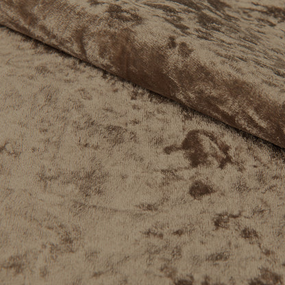 Soft Crushed Velvet Upholstery Fabric - Chocolate
