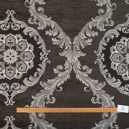 Livingstone Woven Upholstery Fabric by The Metre - Grey