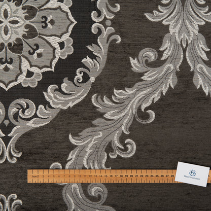 Livingstone Woven Upholstery Fabric by The Metre - Grey