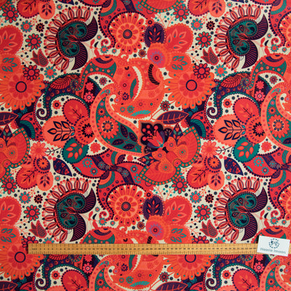 Printed Velvet Soft Upholstery Fabric -Madras