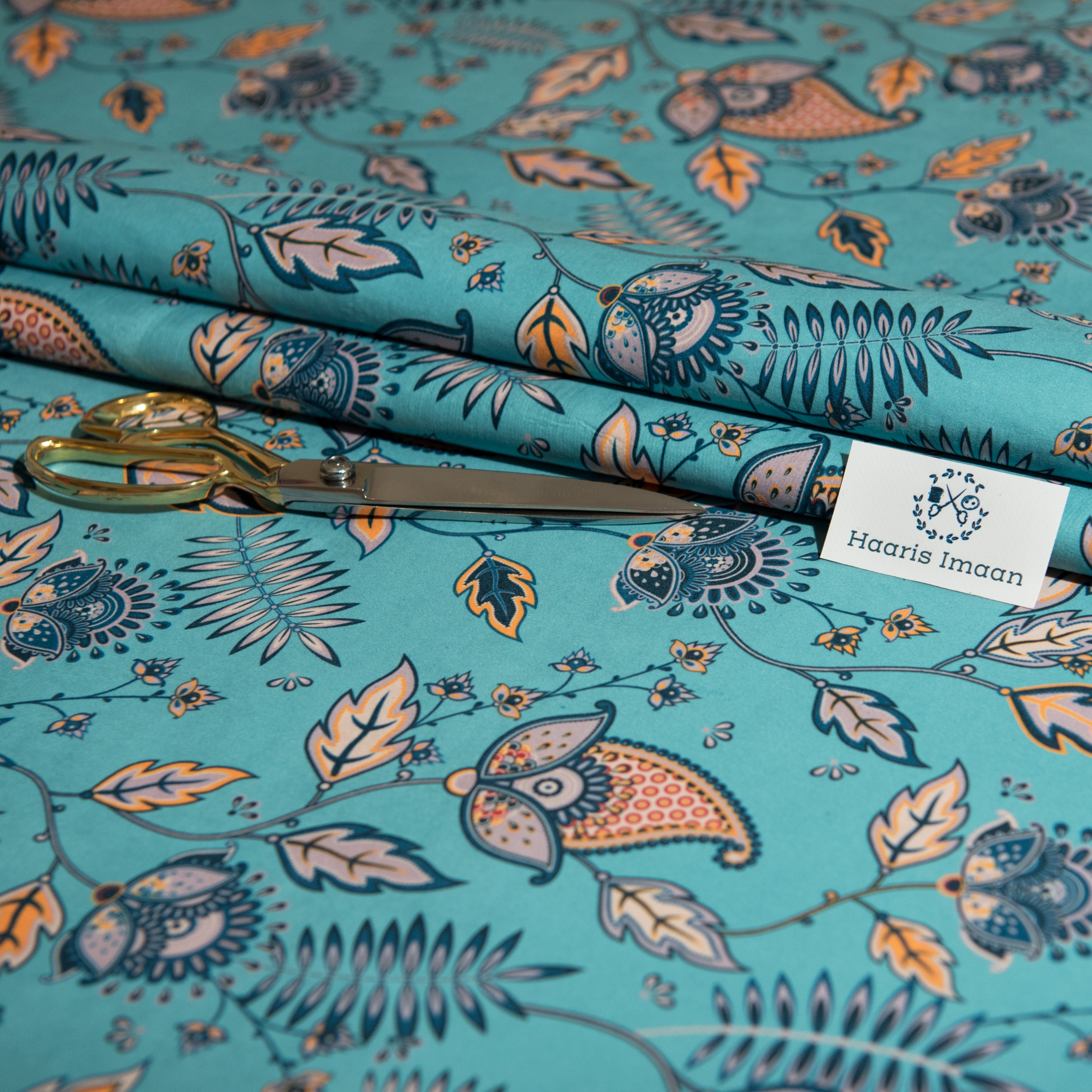 Printed Velvet Soft Upholstery Fabric -Mughal