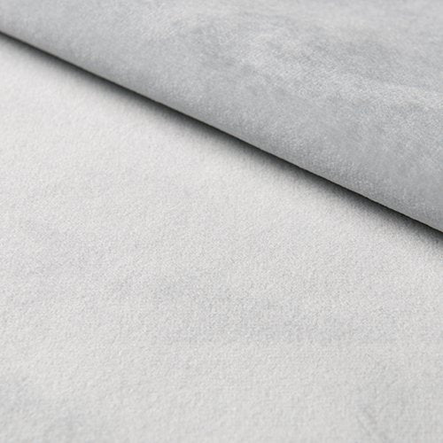 Alexia Plush Velvet Upholstery Fabric in White 