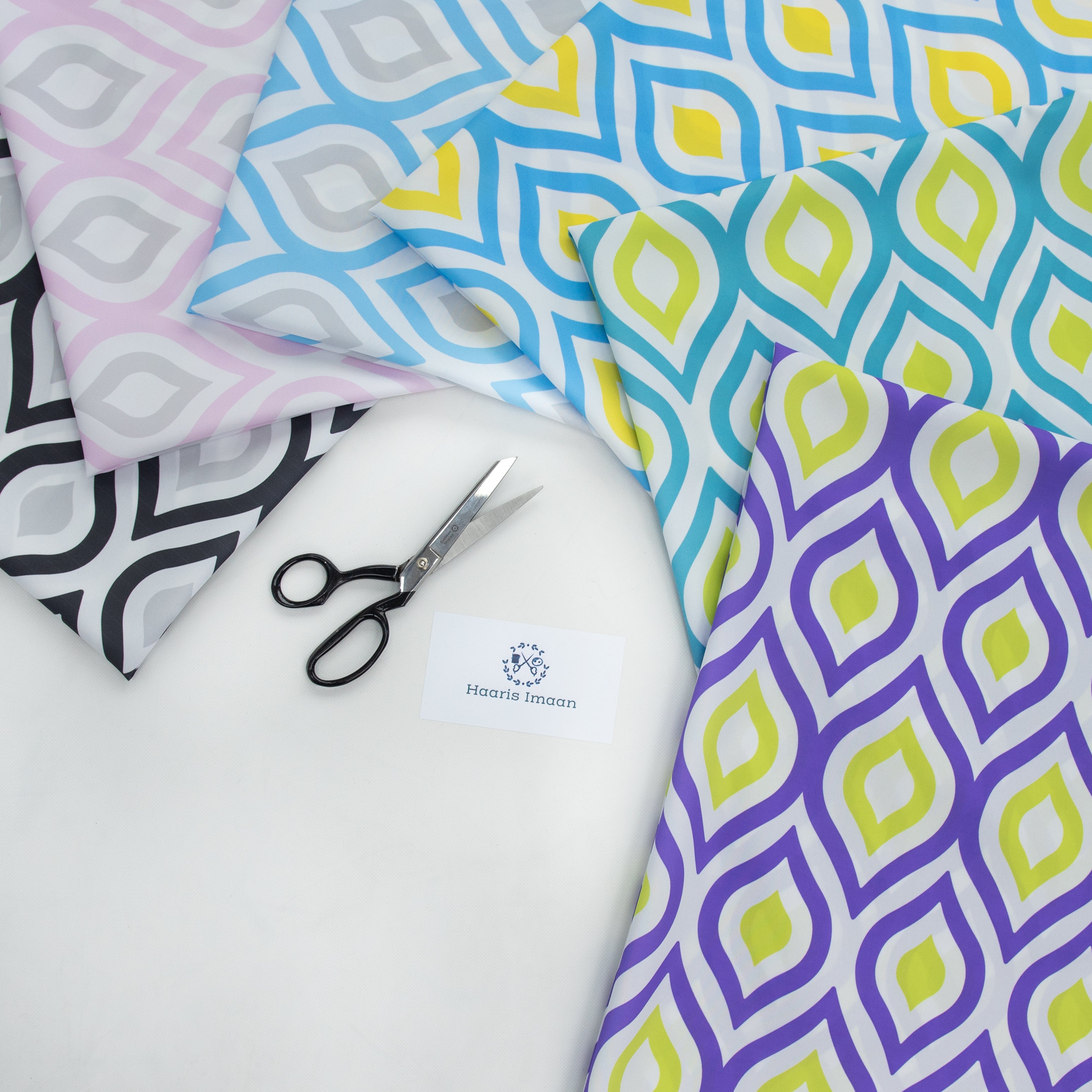 Geometric Digital Print Water Resistant Fabric