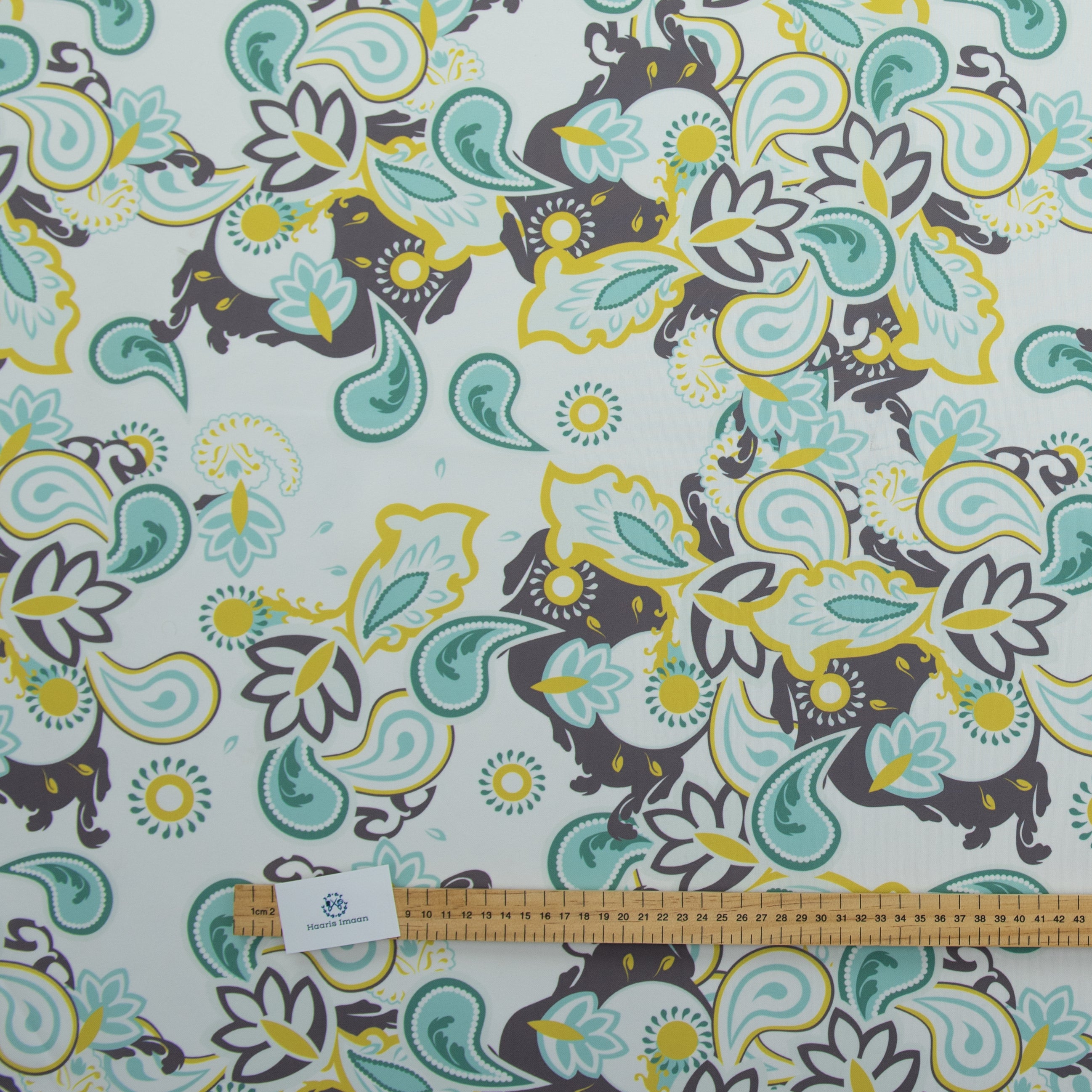 Digital Print Water Resistant Fabric - Paisley