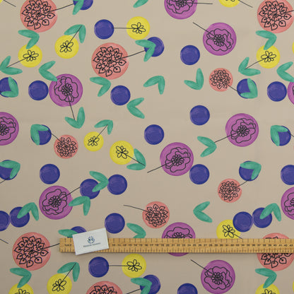 Digital Print Water Resistant Fabric - Spots Blush