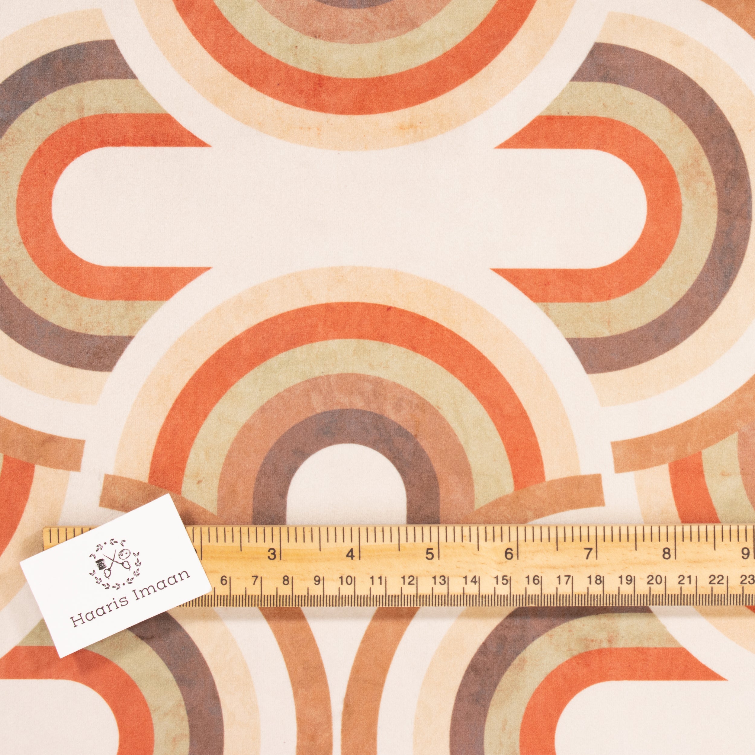 Printed Velvet Soft Upholstery Fabric - Rainbow