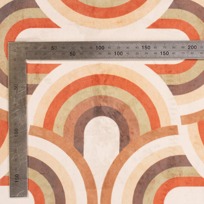 Printed Velvet Soft Upholstery Fabric - Rainbow