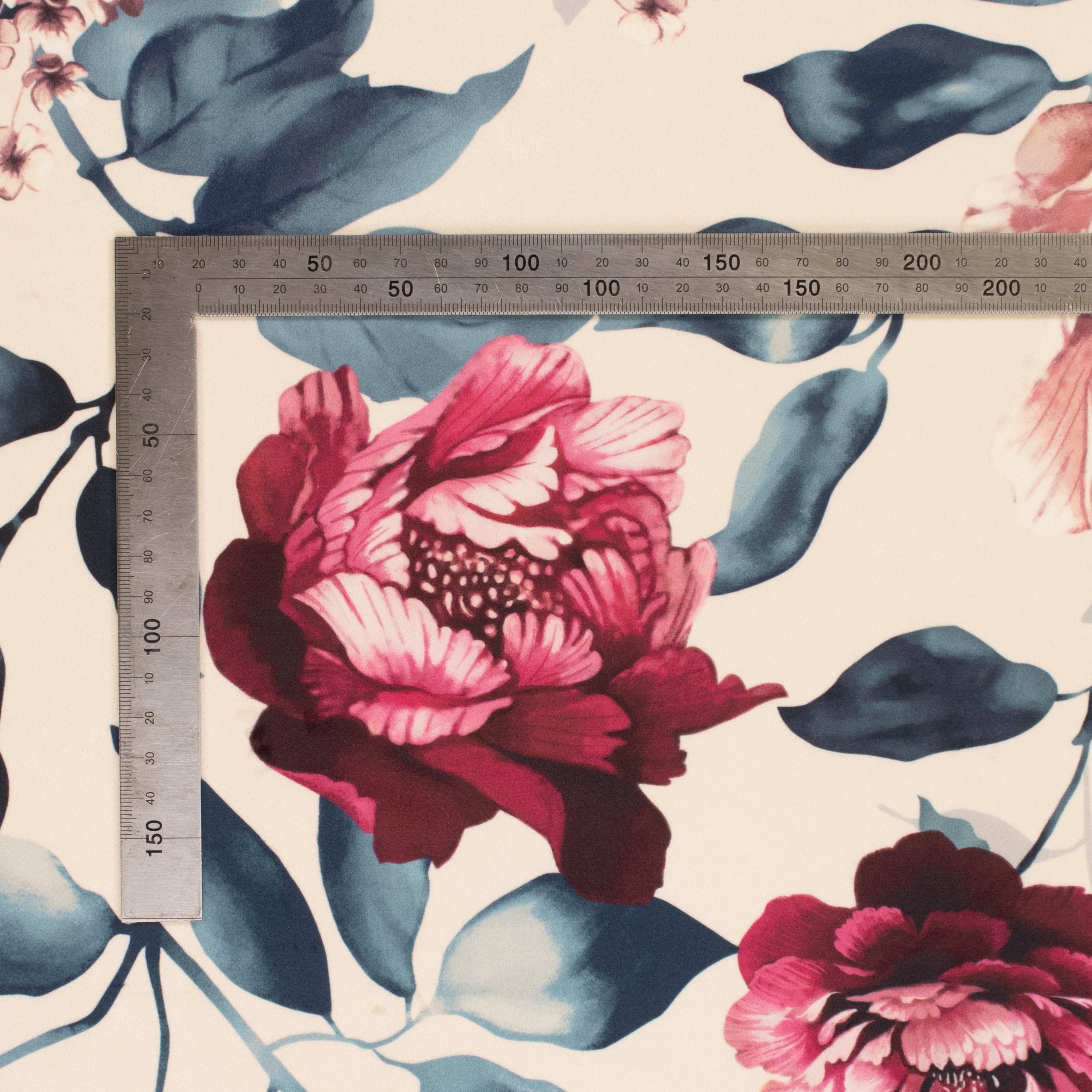Printed Velvet Soft Upholstery Fabric - Peonies