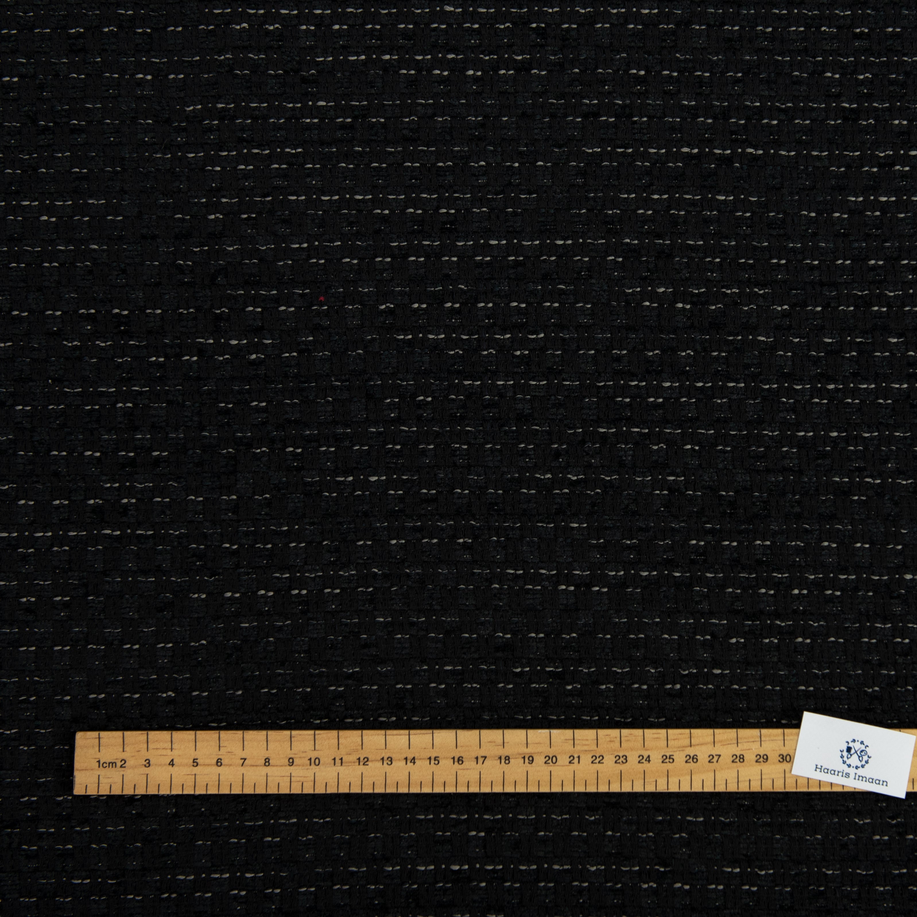 Martina Chunky Woven Chenille Upholstery Fabric by The Metre - Black