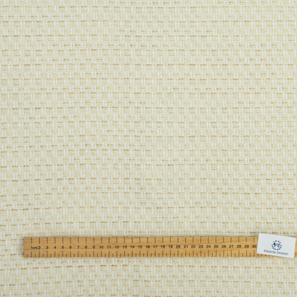 Martina Chunky Woven Chenille Upholstery Fabric by The Metre - Cream