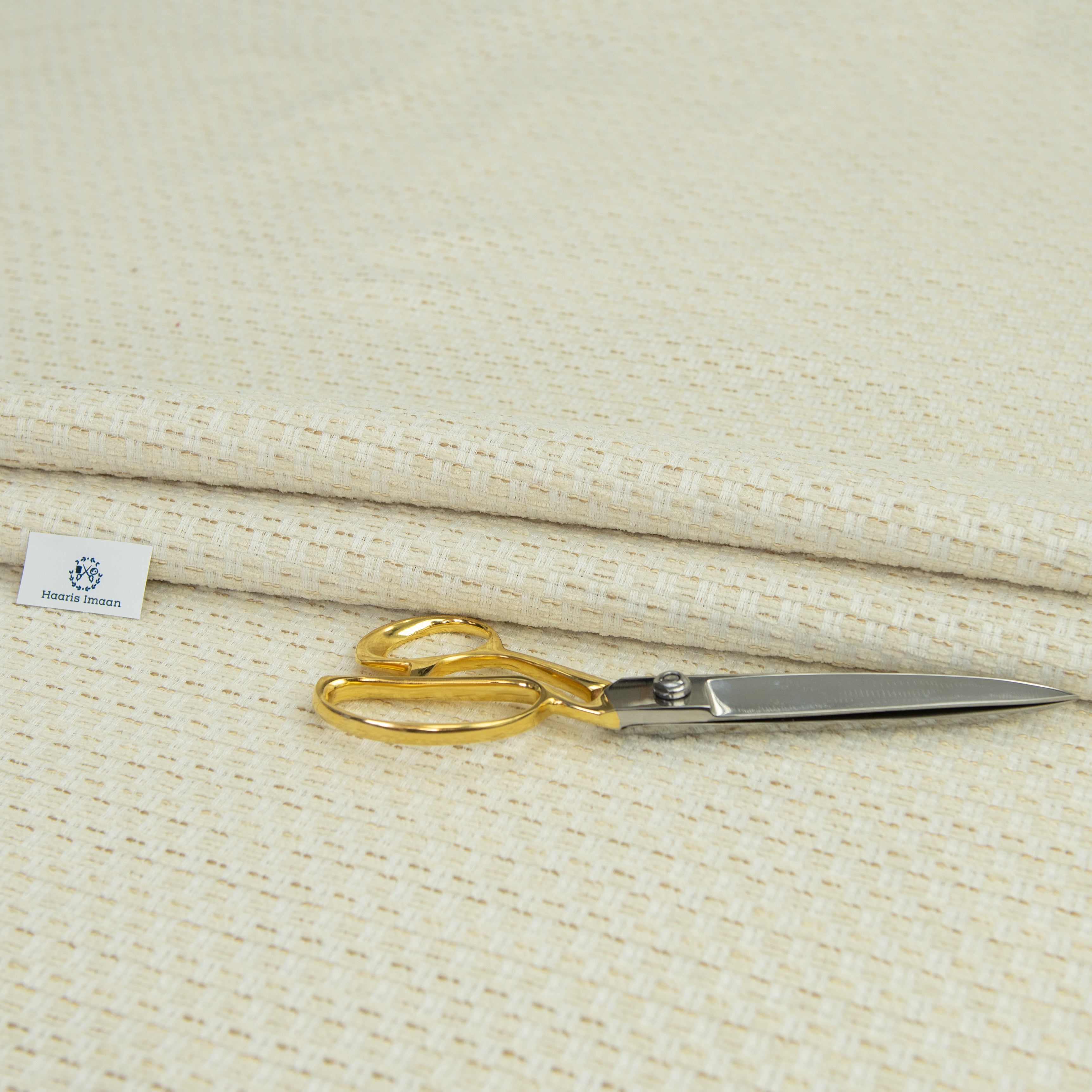 Martina Chunky Woven Chenille Upholstery Fabric by The Metre - Cream