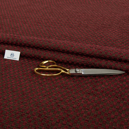 Martina Chunky Woven Chenille Upholstery Fabric by The Metre - Red