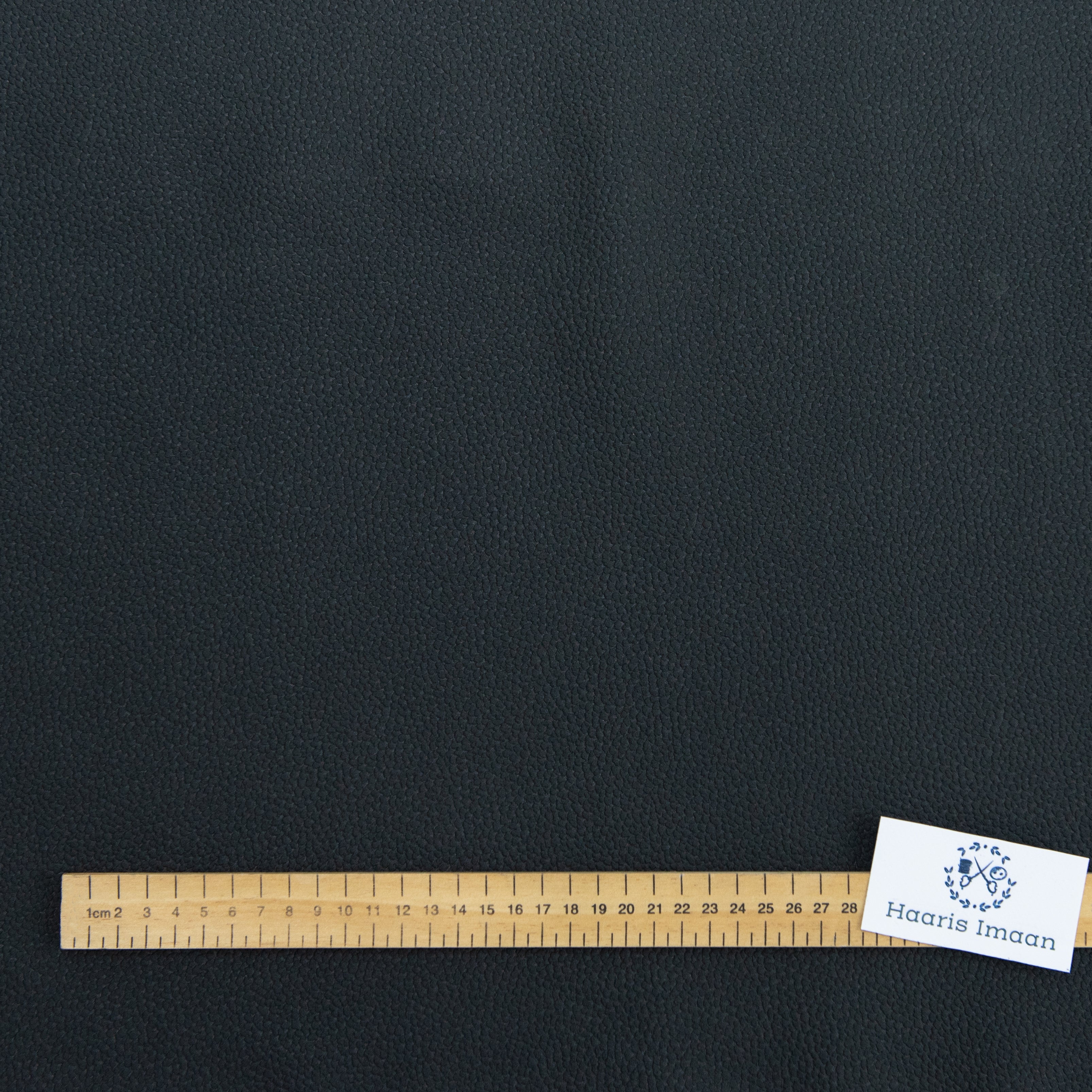 Matte Faux Leatherette, Grained Leathercloth - Black